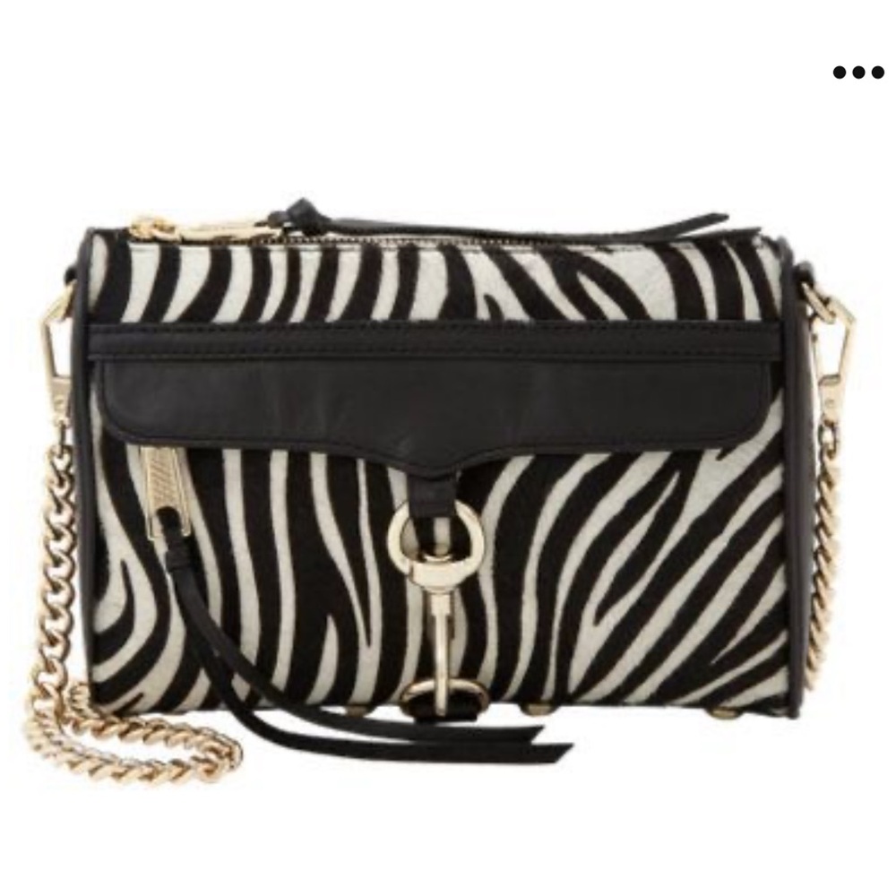 Rebecca Minkoff mini mac zebra calf hair crossbody